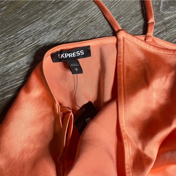 Express orange slip dress - Picture 4 of 4